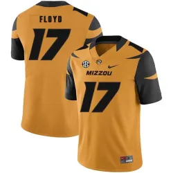 Missouri Tigers 17 Richaud Floyd Gold Nike College Football Jersey Dzhi