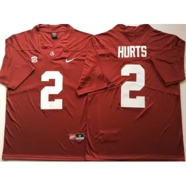 Alabama Crimson Tide 2 Jalen Hurts Red Nike College Football Jersey