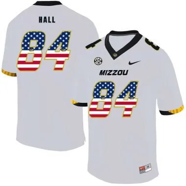 Missouri Tigers 84 Emanuel Hall White USA Flag Nike College Football Jersey Dyin