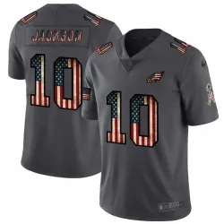 Nike Eagles 10 DeSean Jackson 2019 Salute To Service USA Flag Fashion Limited Jersey Dyin