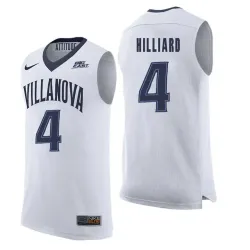 Villanova Wildcats 4 Darrun Hilliard White College Basketball Elite Jersey Dzhi