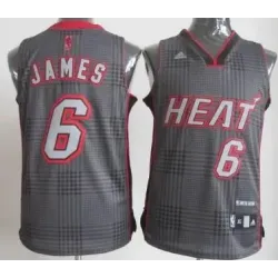 Miami Heat #6 LeBron James Black Rhythm Fashion Jerseys