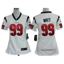 Women\'s Nike Houston Texans #99 J.J. Watt White Game Team Jerseys