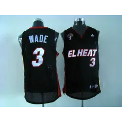 Miami Heat #3 Wade Black Latin Night Jerseys