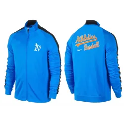 MLB Oakland Athletics Team Logo 2015 Men Baseball Jacket (8)