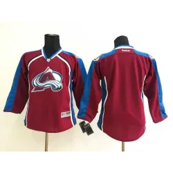 Youth Colorado Avalanche Customized Red Stitched Hockey Jersey