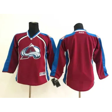 Youth Colorado Avalanche Customized Red Stitched Hockey Jersey