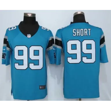 Nike Limited Carolina Panthers #99 Short Blue Stitched NFL Jersey