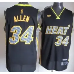 Miami Heat #34 Ray Allen Black Electricity Fashion Jerseys