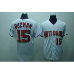 Washington Nationals #15 Guzman white Jerseys