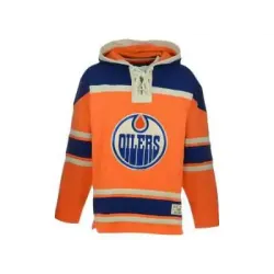 Oilers Orange Men\'s Customized Hooded Sweatshirt