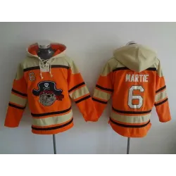 Pittsburgh Pirates #6 Starling Marte Orange Stitched Hoodie