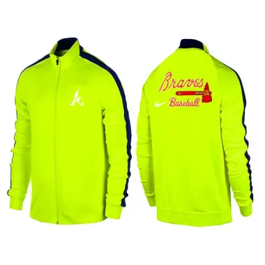 MLB Atlanta Braves Team Logo 2015 Men Baseball Jacket (14)