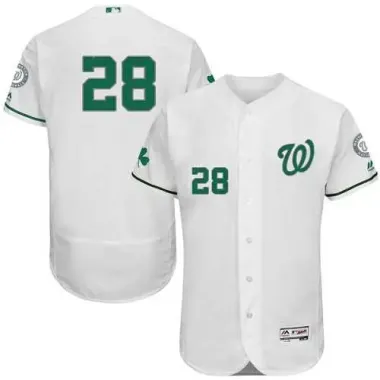 Washington Nationals #28 Jayson Werth White St. Patrick's Day Flexbase Stitched Jersey DingZhi