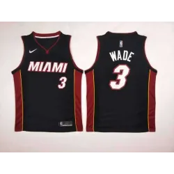 Nike Heat 3 Dwyane Wade Black Swingman Stitched NBA Jersey