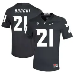 Washington State Cougars 21 Max Borghi Black College Football Jersey Dzhi