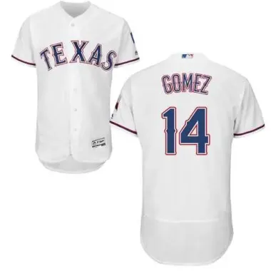 Texas Rangers #14 Carlos Gomez White Flexbase Stitched Jersey DingZhi