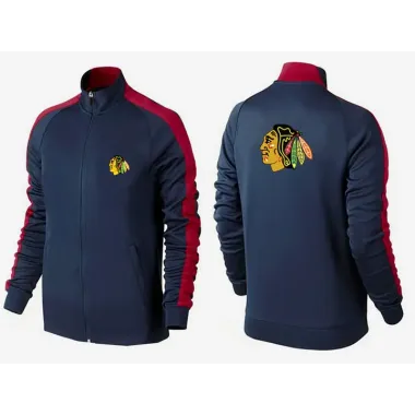 NHL Chicago Blackhawks Team Logo 2015 Men Hockey Jacket (19)