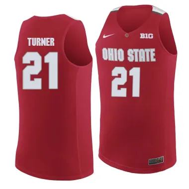 Ohio State Buckeyes #21 Evan Turner Red College Basketball Jersey Dzhi