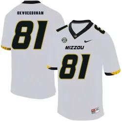 Missouri Tigers 81 Albert Okwuegbunam White Nike College Football Jersey Dzhi