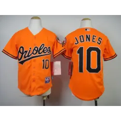 Youth Baltimore Orioles #10 Adam Jones Orange Jerseys