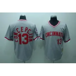 Cincinnati Reds #13 CONCEPCION grey Jerseys