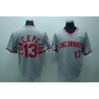 Cincinnati Reds #13 CONCEPCION grey Jerseys