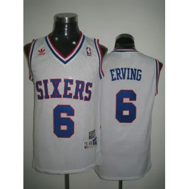 Philadelphia 76ers #6 Erving white Jerseys