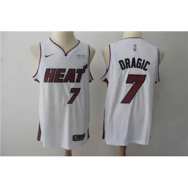 Nike Heat #7 Goran Dragic White Authentic Stitched NBA Jersey