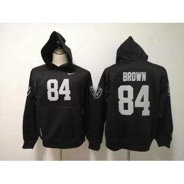 Nike Raiders 84 Antonio Brown Black All Stitched Hooded Sweatshirt