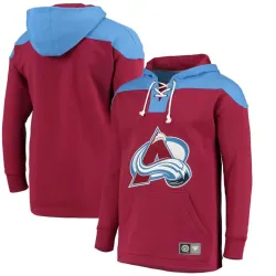 Men\'s Colorado Avalanche Fanatics Branded Maroon Blue Breakaway Lace Up Hoodie