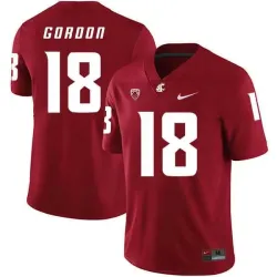 Washington State Cougars 18 Anthony Gordon Red College Football Jersey Dzhi