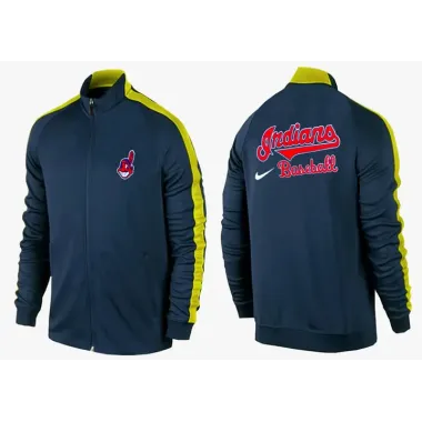 MLB Cleveland Indians Team Logo 2015 Men Baseball Jacket (15)