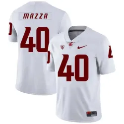 Washington State Cougars 40 Blake Mazza White College Football Jersey Dzhi