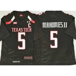 Texas Tech Red Raiders 5 Patrick Mahomes II Black C Patch College Football Jersey