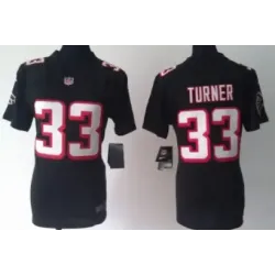 Women\'s Nike Atlanta Falcons #33 Michael Turner Black Game Jerseys