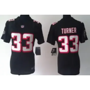 Women's Nike Atlanta Falcons #33 Michael Turner Black Game Jerseys