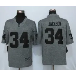 Nike Limited Oakland Raiders #34 Jackson Gray Men\'s Stitched Gridiron Gray Jersey