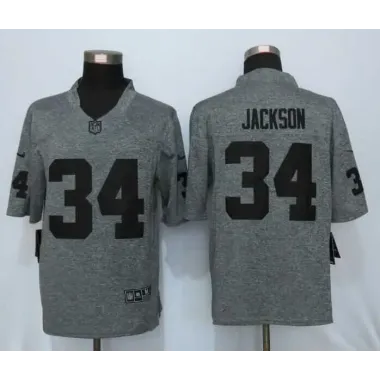 Nike Limited Oakland Raiders #34 Jackson Gray Men's Stitched Gridiron Gray Jersey