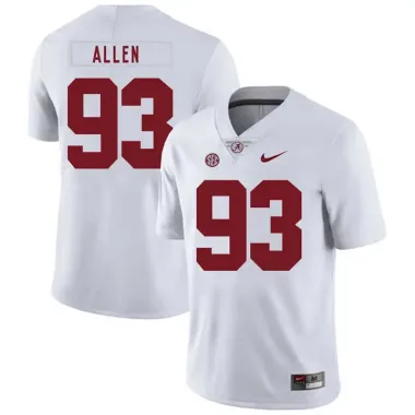 Alabama Crimson Tide 93 Jonathan Allen White Nike College Football Jersey Dzhi