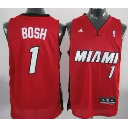 Miami Heat #1 Chris Bosh Revolution 30 Swingman Red Jerseys