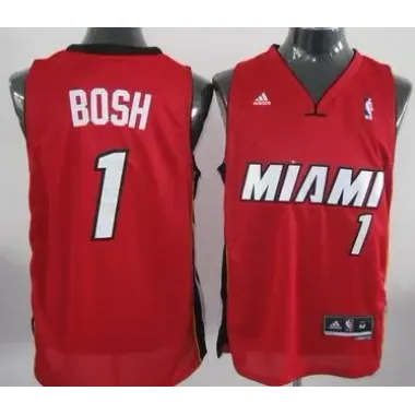 Miami Heat #1 Chris Bosh Revolution 30 Swingman Red Jerseys