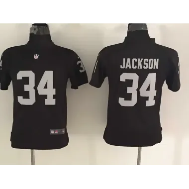 Youth Nike Oakland Raiders #34 Bo Jackson Black Game Jerseys