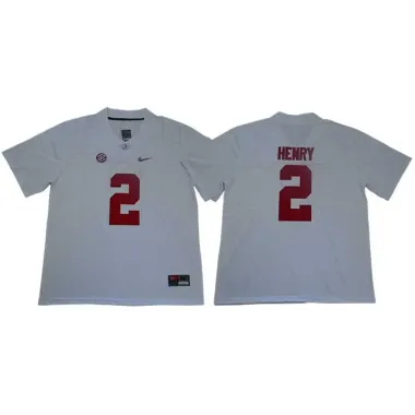 Alabama Crimson Tide 2 Derrick Henry White Nike College Football Jersey