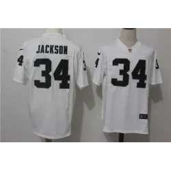 Nike Oakland Raiders #34 Bo Jackson White Team Color Game Jersey