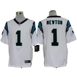 Nike Carolina Panthers #1 Cam Newton White Elite Jerseys