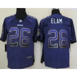 Nike Baltimore Ravens #26 Matt Elam 2013 Drift Fashion Purple Elite Jerseys