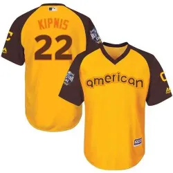 Youth Cleveland Indians #22 Jason Kipnis Gold 2016 All Star American League Stitched Baseball Jersey