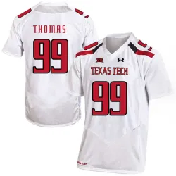 Texas Tech Red Raiders 99 Mychealon Thomas White College Football Jersey Dzhi