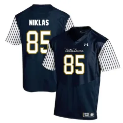 Notre Dame Fighting Irish 85 Troy Niklas Navy College Football Jersey Dzhi